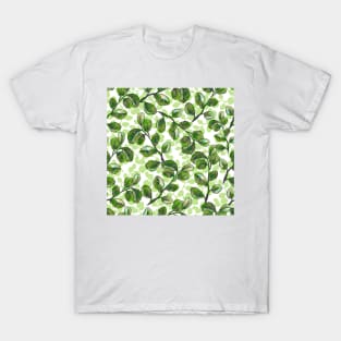 Green Leaves Illustration T-Shirt